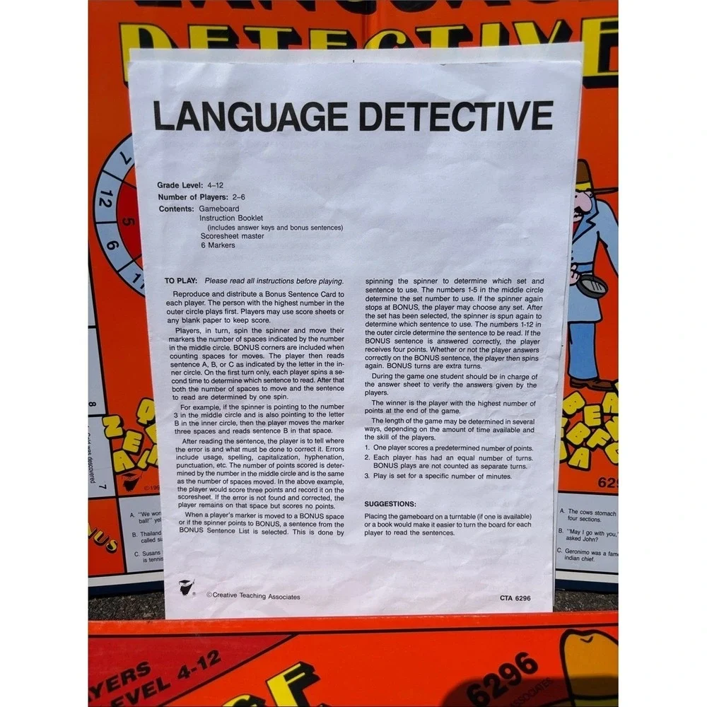 Language Detective‎ Board Game